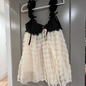 For love and lemons poppy black and white mini dress